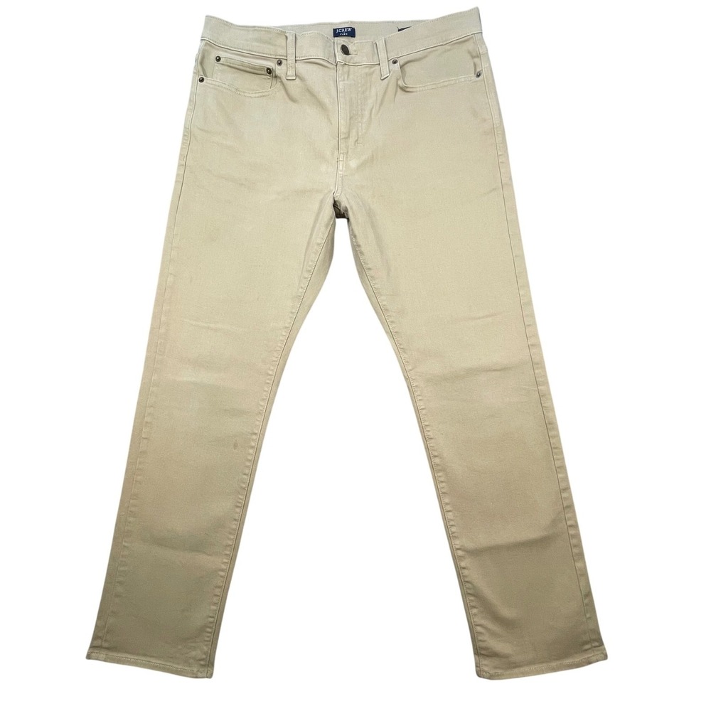 J.Crew Tan Straight Flex Chino 5 Pocket Pants Mens Size 34x30